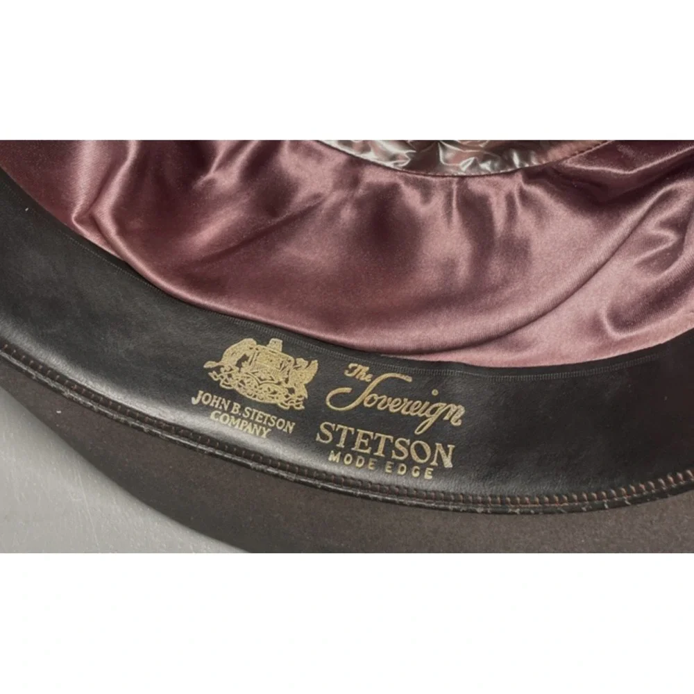 Vintage John B. Stetson Co Hat The Sovereign Size 7 3/8 Famous-Barr Co. Rare
